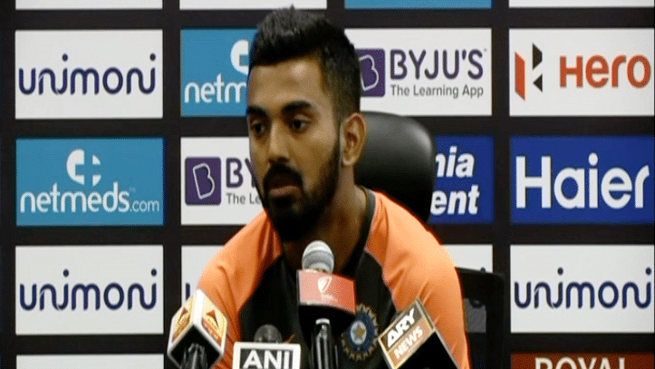 KL Rahul addressing the post-match press conference on Tuesday.