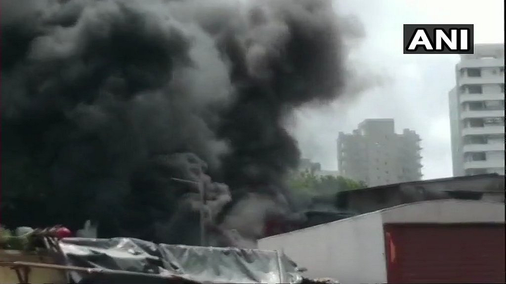 A fire broke out in Somwari Bazar area of Malad West, in Mumbai on Tuesday, 4 September. 