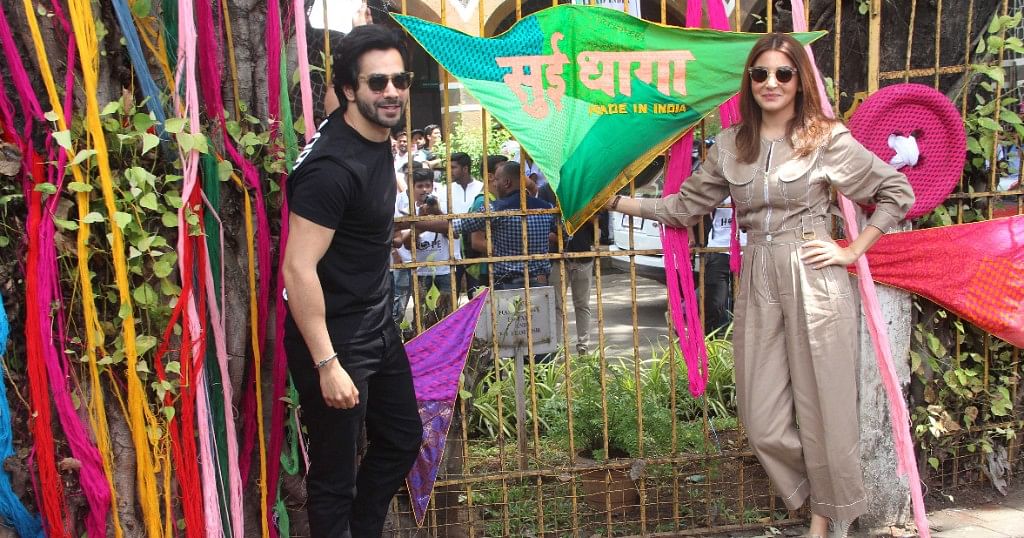 Anushka Sharma and Varun Dhawan Go ‘Yarn-Bombing’ For ‘Sui Dhaaga’