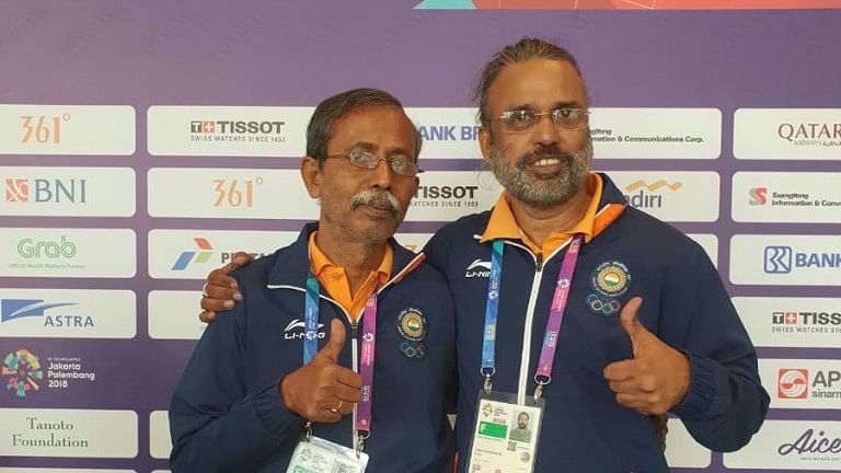 Pranab Bardhan and Shibhnath Sarkar, the gold medal winning pair at the Asian Games.