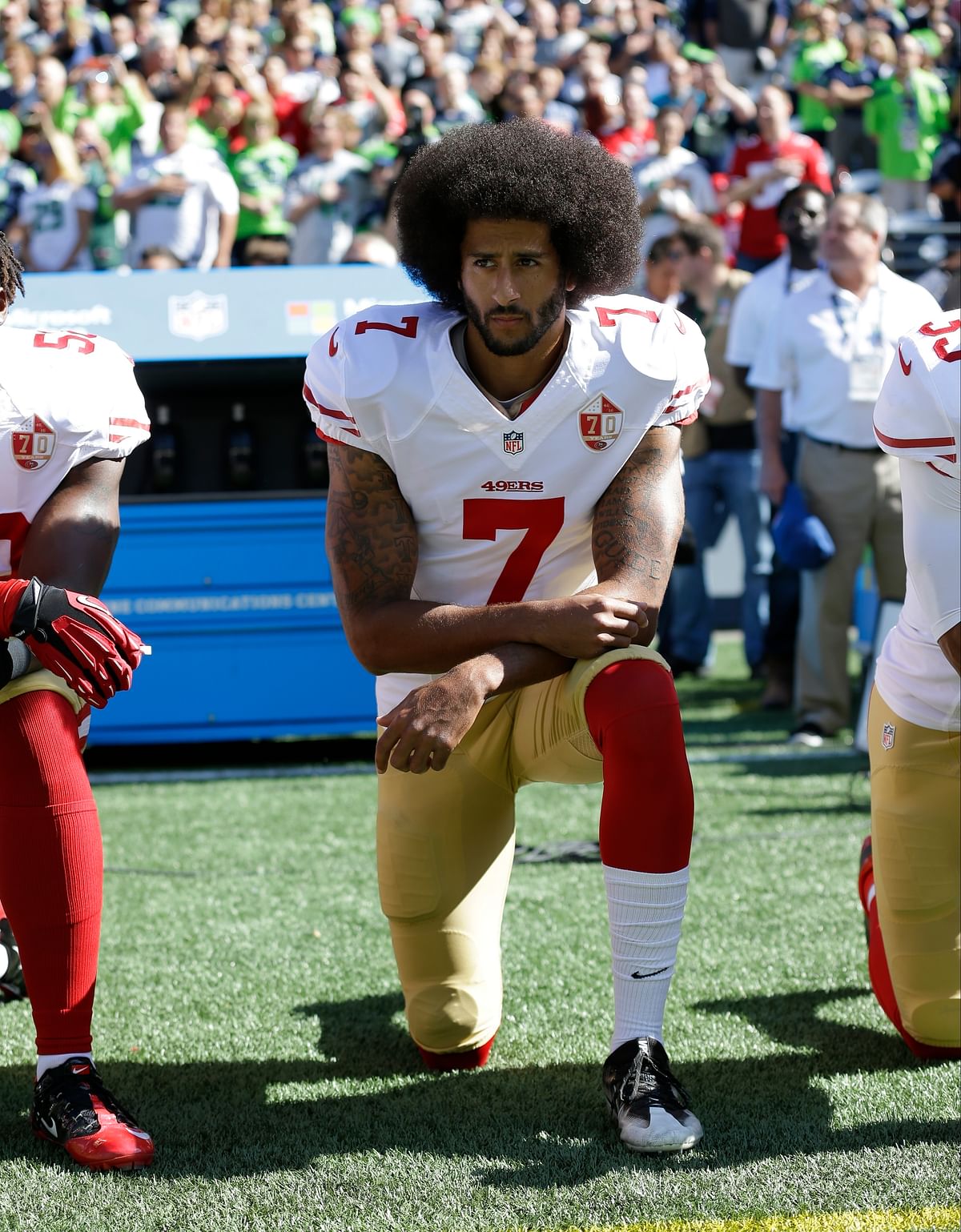 Nike is caught in the middle of a controversy after wading into football’s national anthem debate.