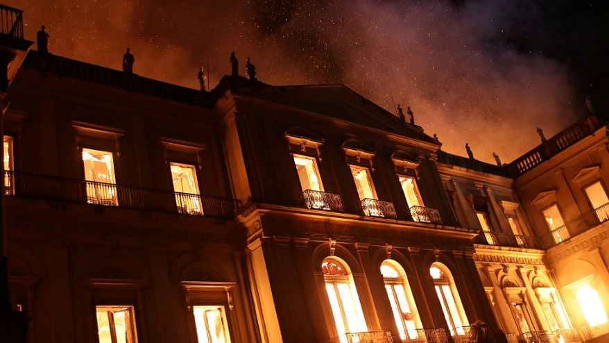 Brazil’s  National Museum was hit by a massive fire on Sunday night.&nbsp;