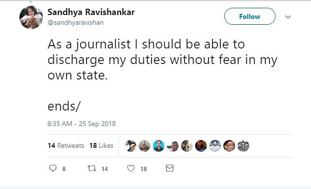 Senior Journalist Sandhya Ravishankar says she has been facing online harassment since 2017.