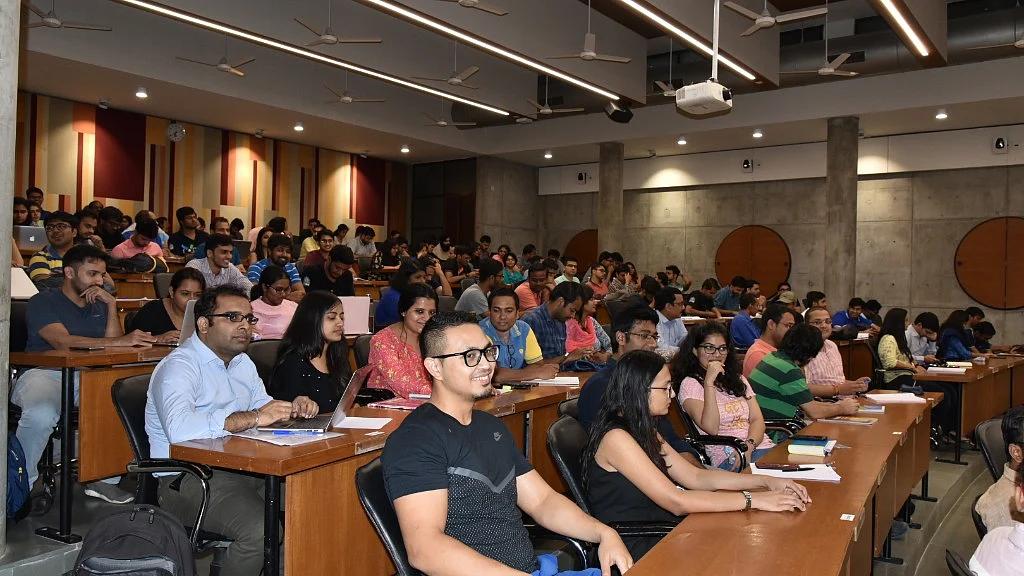PG students during Pranab Mukherjee’s lecture