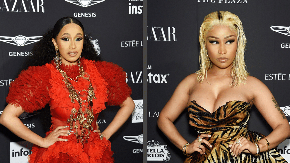 When the rappers, Nick Minaj and Cardi B were at the Harper’s Bazaar ICONS party, a part of the New York Fashion Week celebrations, they both got into a brawl that left Cardi B injured.