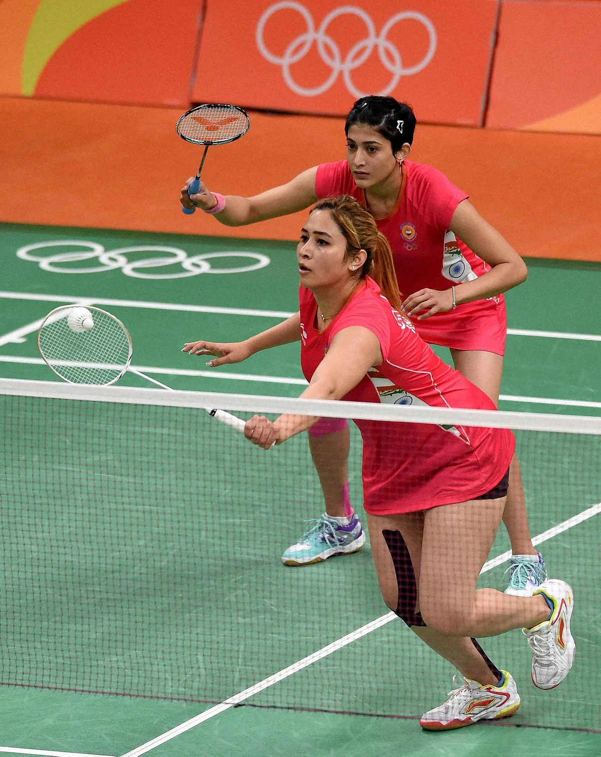 Jwala Gutta along with former doubles partner Ashwini Ponappa during the 2016 Rio Olympics.