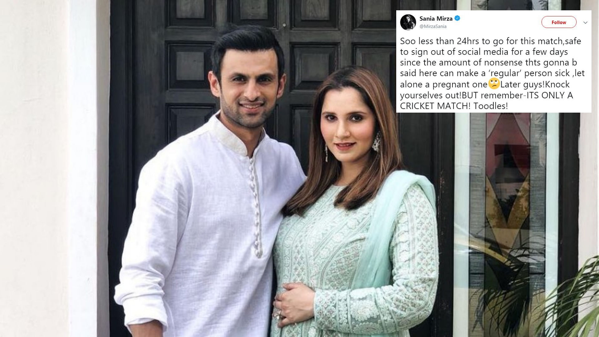 Tennis champion Sania Mirza decided to sign out of her social media accounts ahead of the India-Pakistan match.