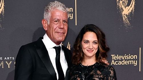 The late Anthony Bourdain with Asia Argento.&nbsp;