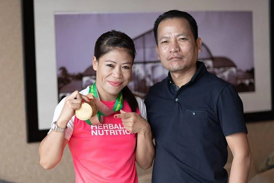 MC Mary Kom with her husband Onler 