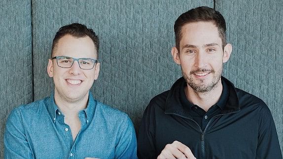 Chief Executive Kevin Systrom (L) and Mike Krieger, Instagram’s chief technical officer.