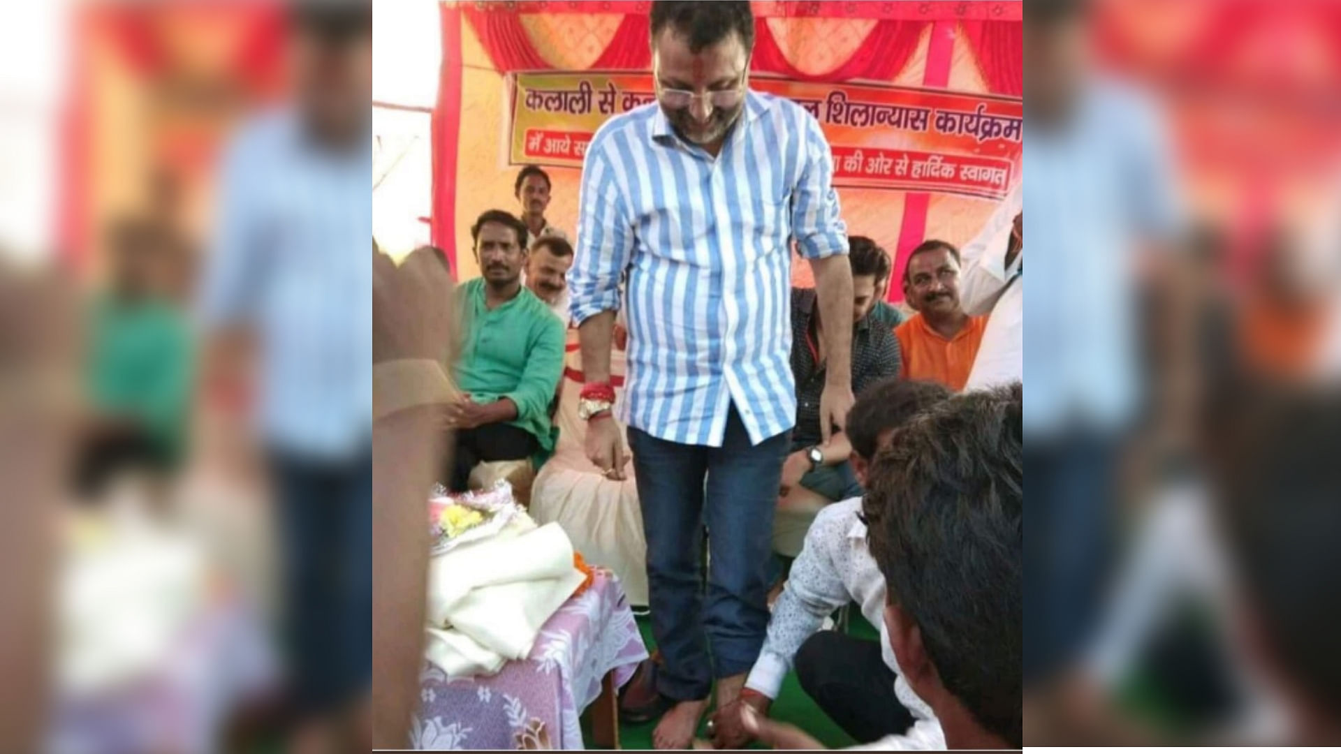A BJP worker washed party MP Nishikant Dubey’s feet and drank that water at a function in Jharkhand’s Godda district, triggering an uproar.