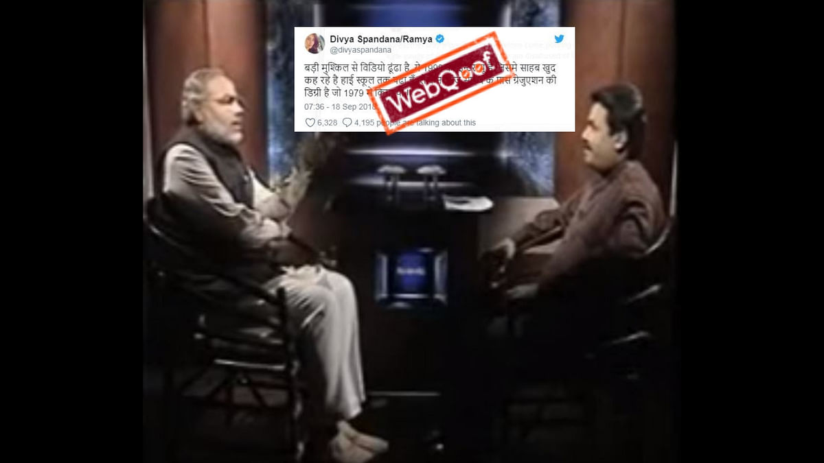 Cong IT Cell Chief Tweets Misleading Video on PM Modi’s Education