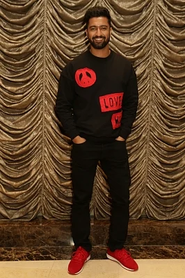 Actor Vicky Kaushal at the promotion of his upcoming film "Manmarziyaan". (Photo: Amlan Paliwal/IANS)