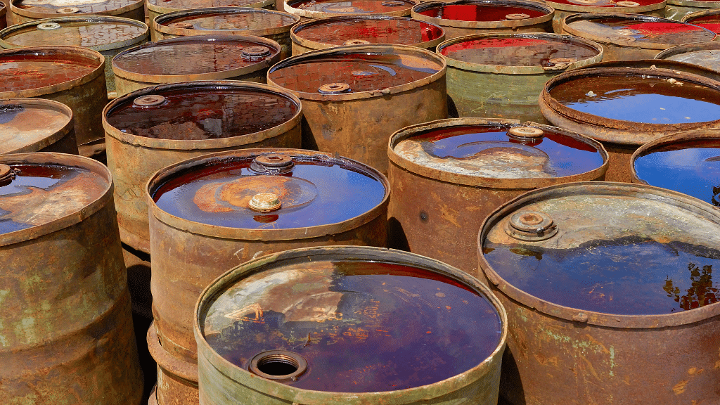 Crude oil barrels