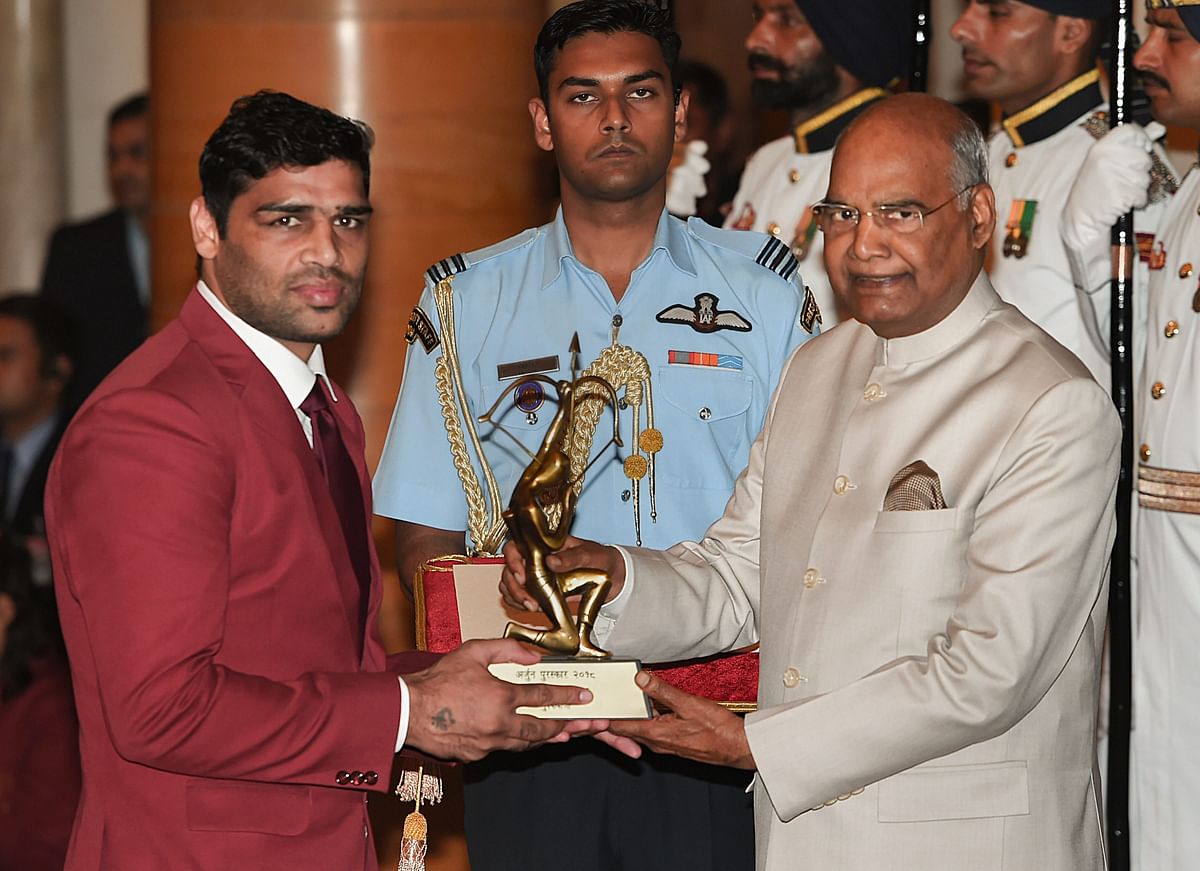 Virat Kohli and weightlifter Saikhom Mirabai Chanu were conferred  the Rajiv Gandhi Khel Ratna award.