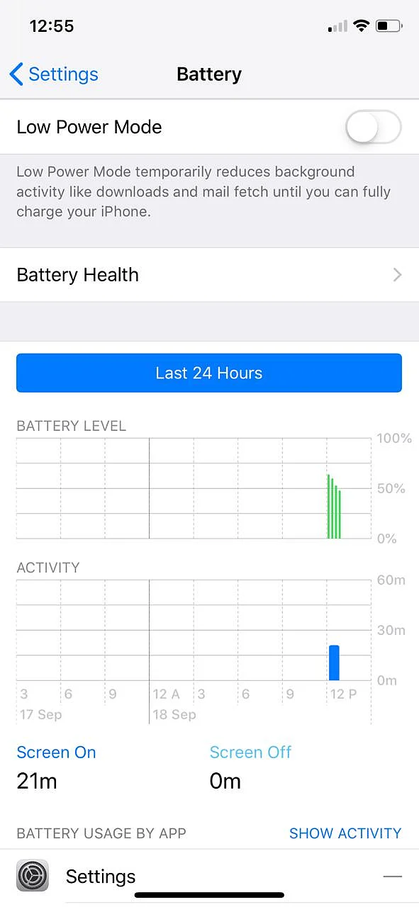 An in-depth look at the battery consumption on iOS 12. 