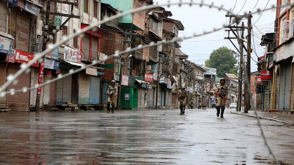 File photo of streets of Kashmir during curfew.