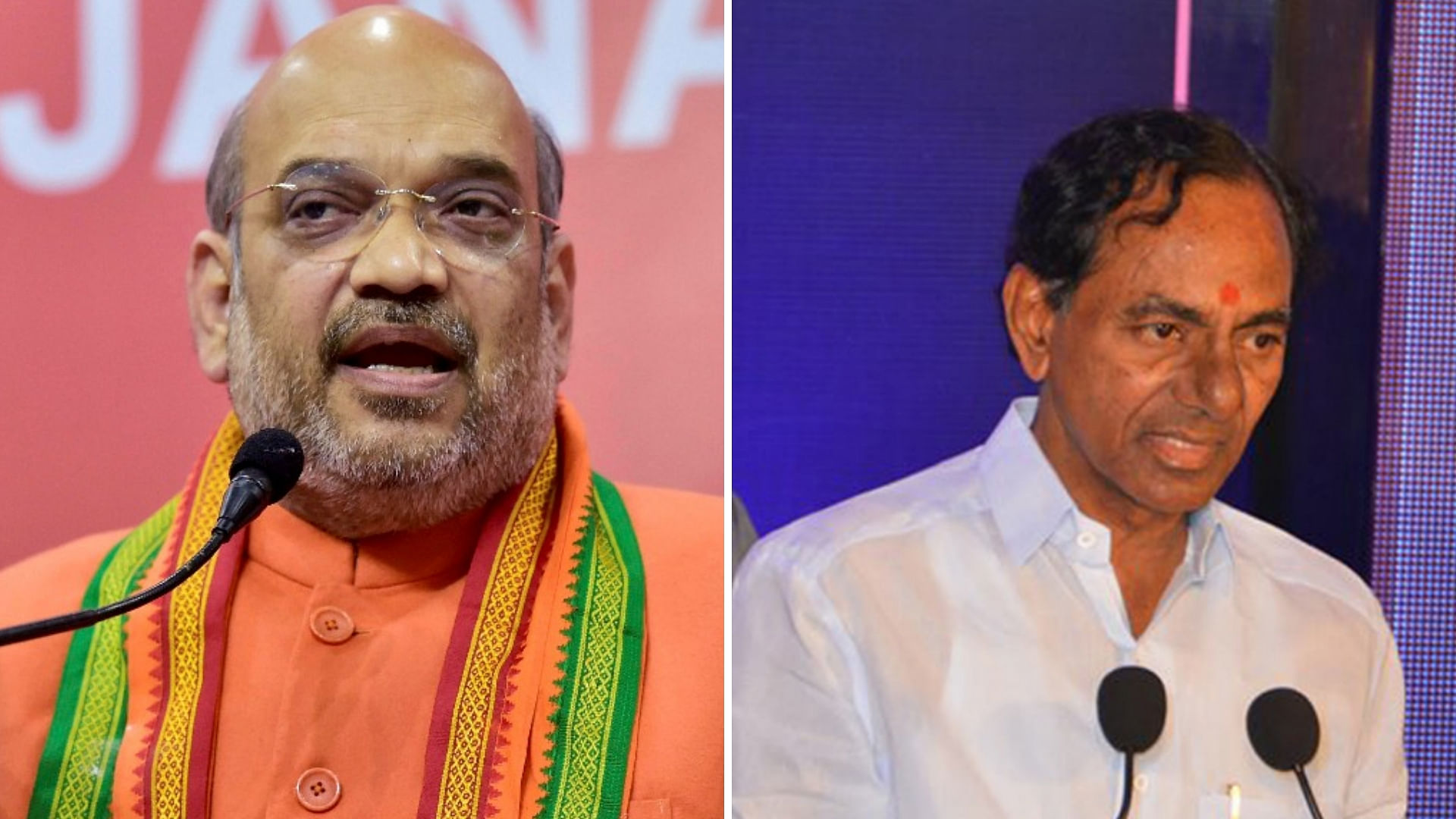 The BJP chief attacked KCR on his stance on simultaneous elections and slammed the Congress on its coalition plans.