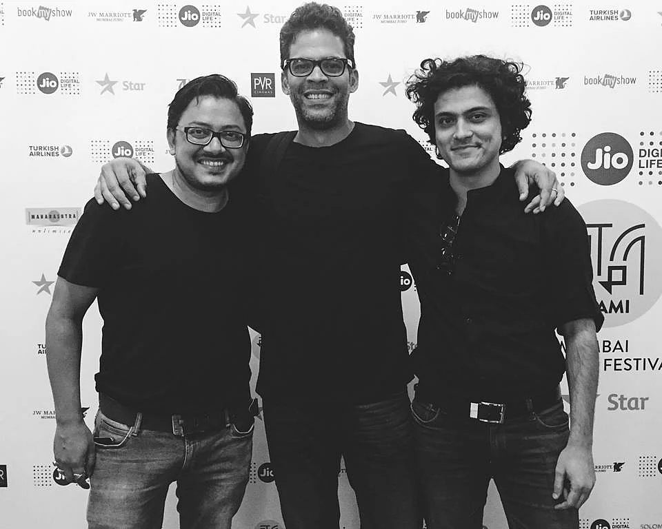Hardik Mehta with Amit Joshi (left) and Vikramaditya Motwane (centre). 