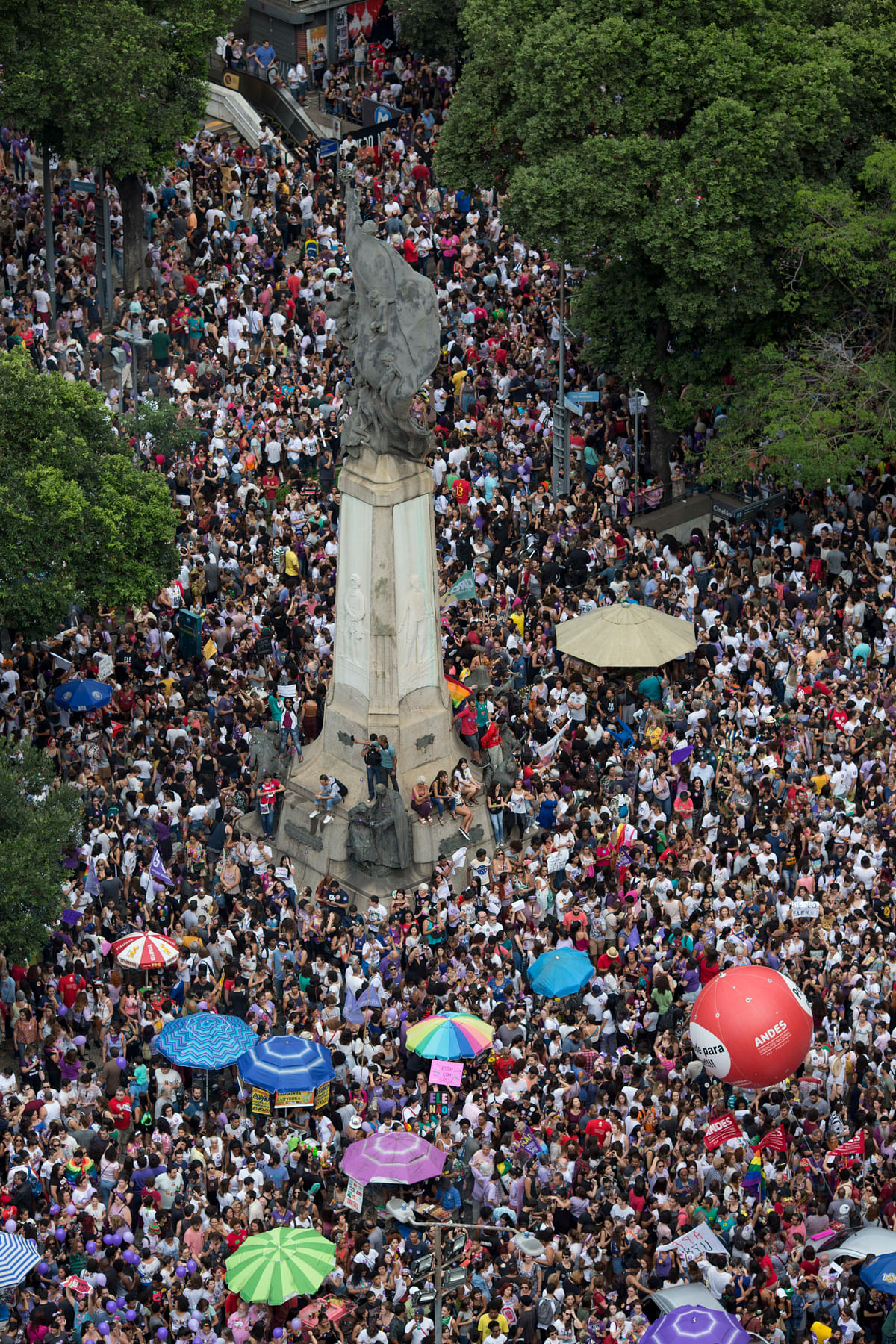 In Sao Paulo, Rio de Janeiro and Brasilia, people flooded avenues and squares to sing, dance and shout “Not him!”