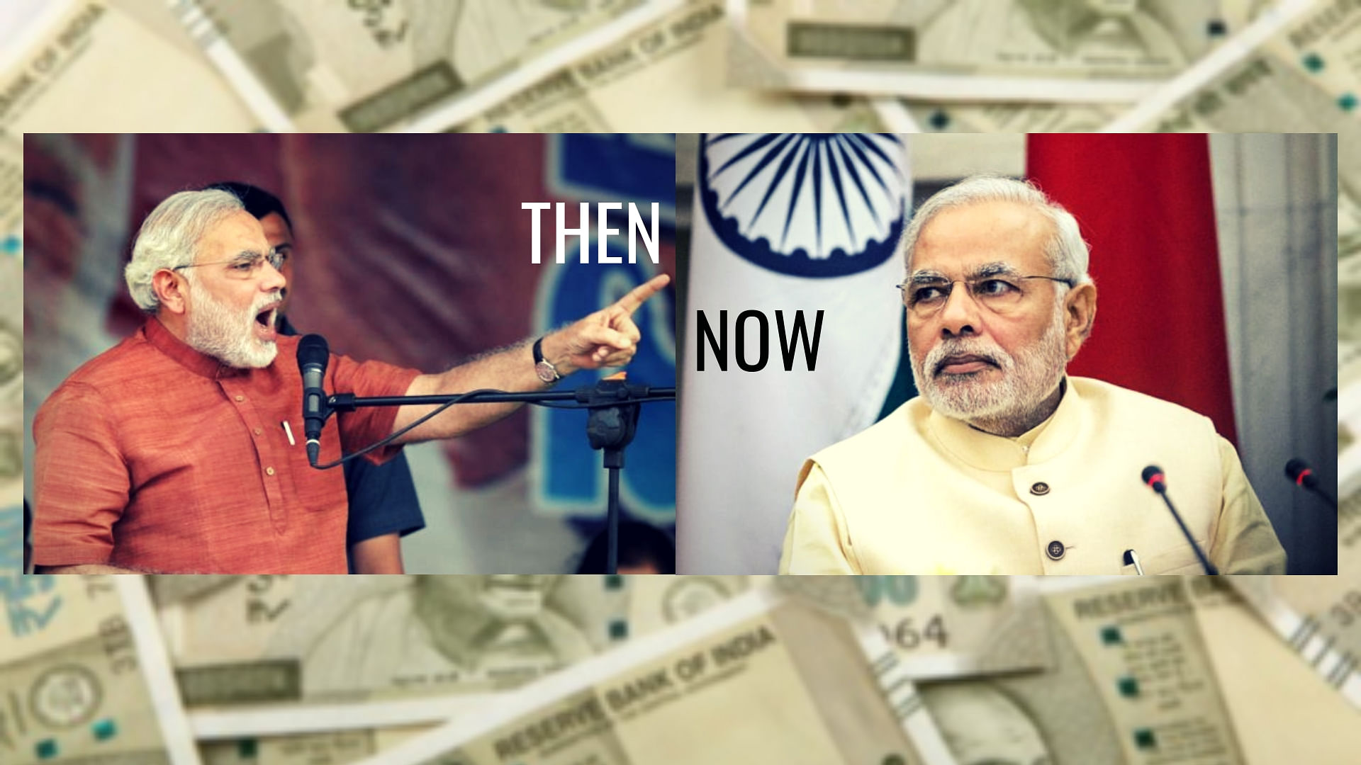 On the falling rupee: BJP then vs BJP now.