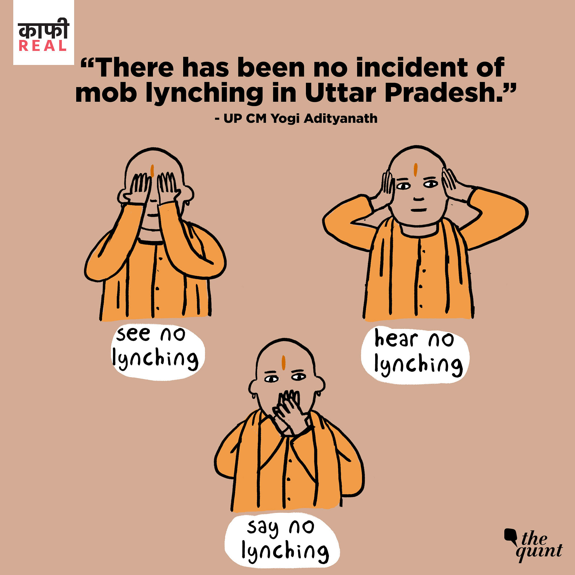 No Mob Lynching Case in UP”: Honest Cartoon on CM Yogi Adityanath