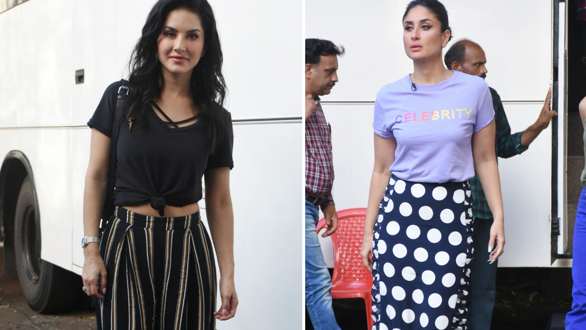 Kareena Kapoor and Sunny Leone were spotted at Mehboob Studios on 24 September, Monday. 