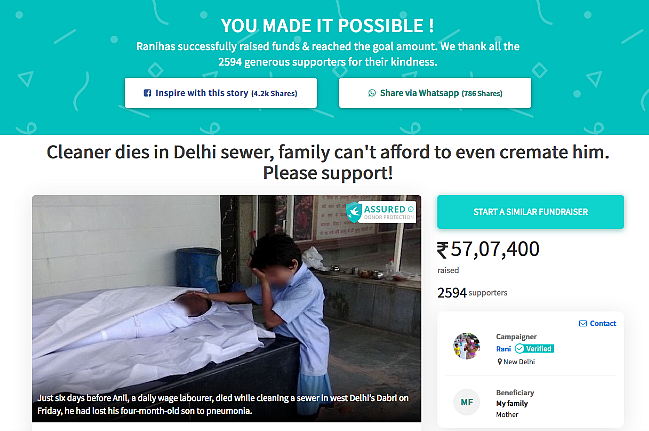 Ketto,in collaboration with Uday Foundation, has raised over Rs 57 lakh for the beneficiaries.