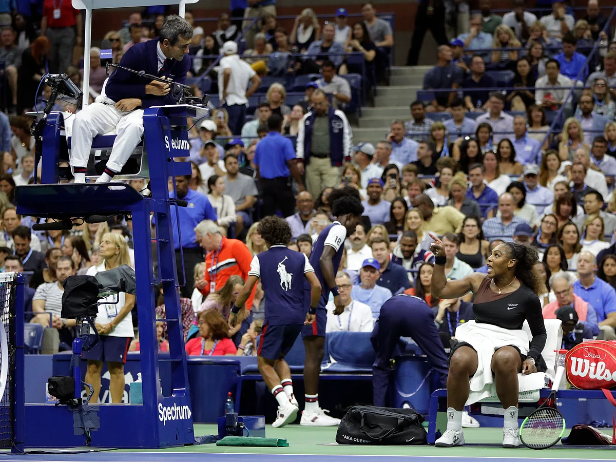 Serena Williams continued her rant after change of ends.