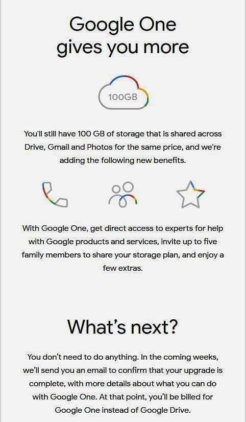 Google Drive cloud storage gets branded as Google One and you now get to share storage with friends.
