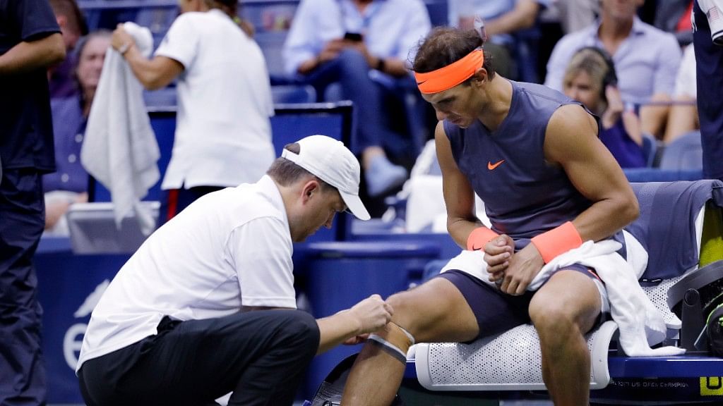 The No 1-seeded Rafael Nadal has a history of tendinitis in his knees.