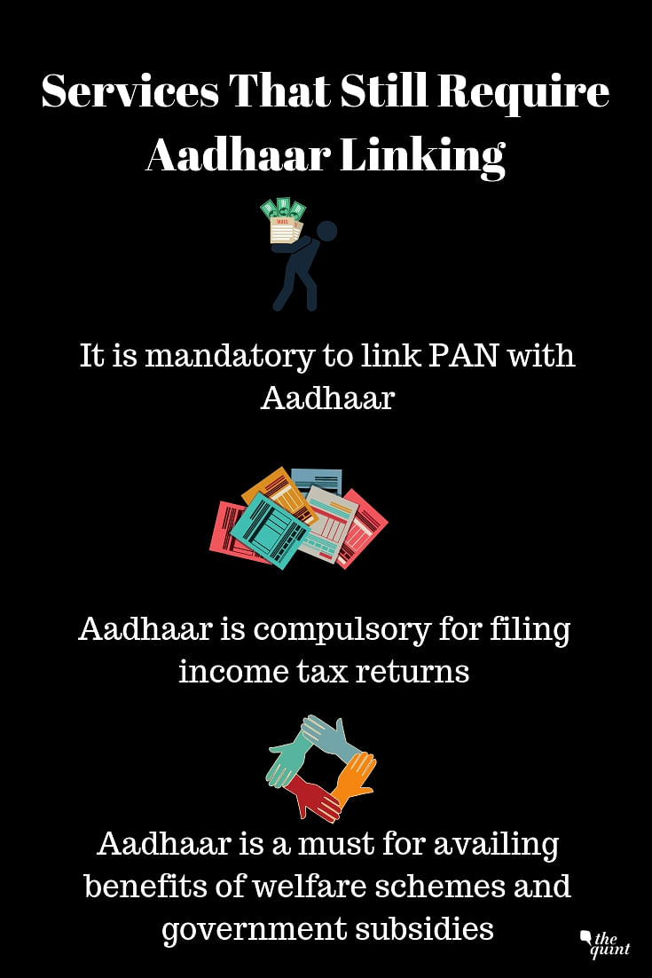 Aadhaar is still compulsory for filing income tax returns. 