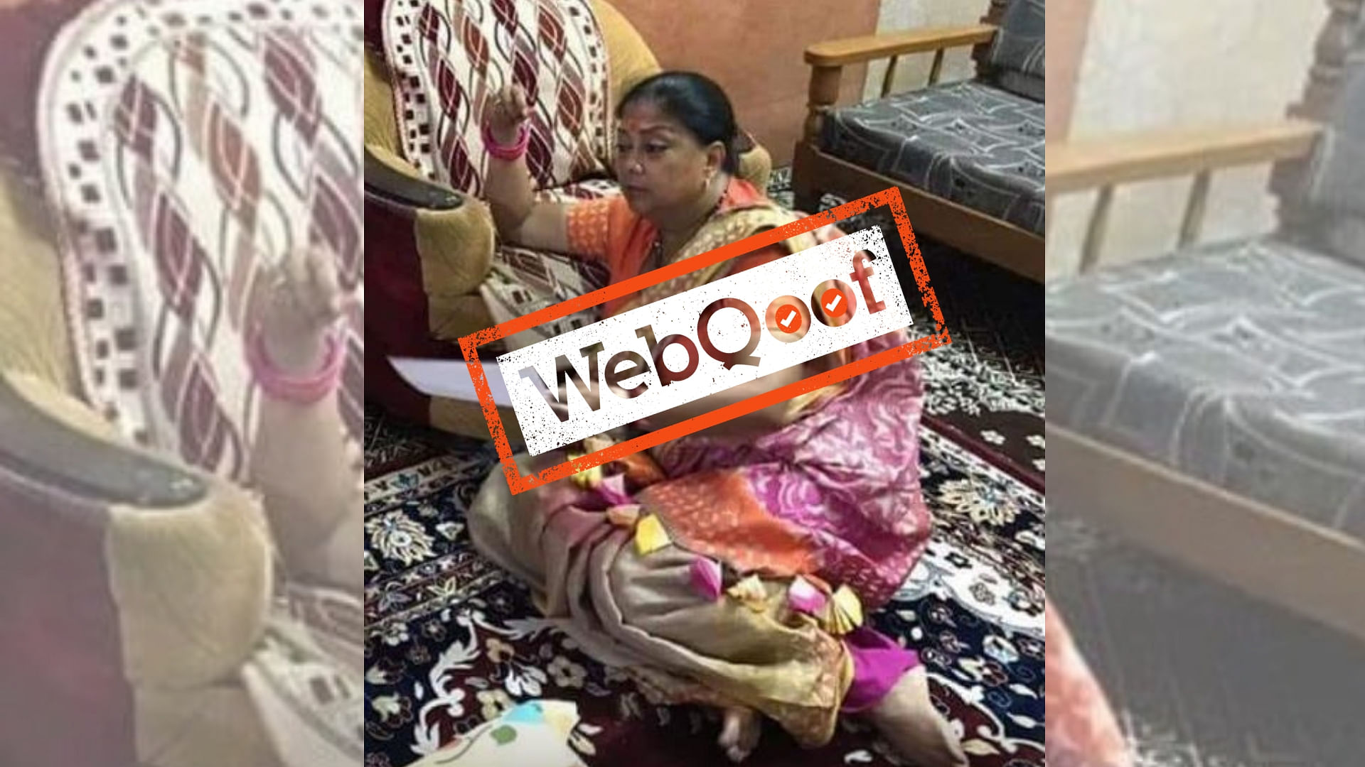 A photo of Rajasthan Chief Minister Vasundhara Raje is going viral for all the wrong reasons.