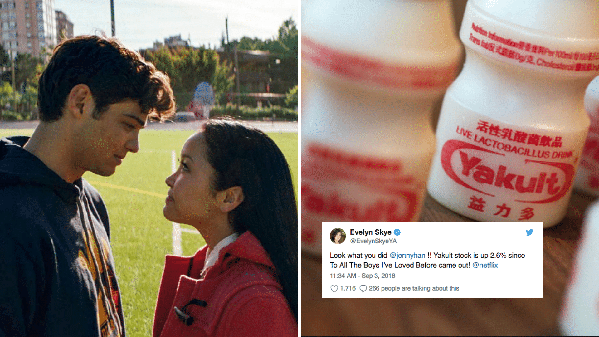Looks like Yakult has benefitted from Peter Kavinsky and Lara-Jean’s love story.