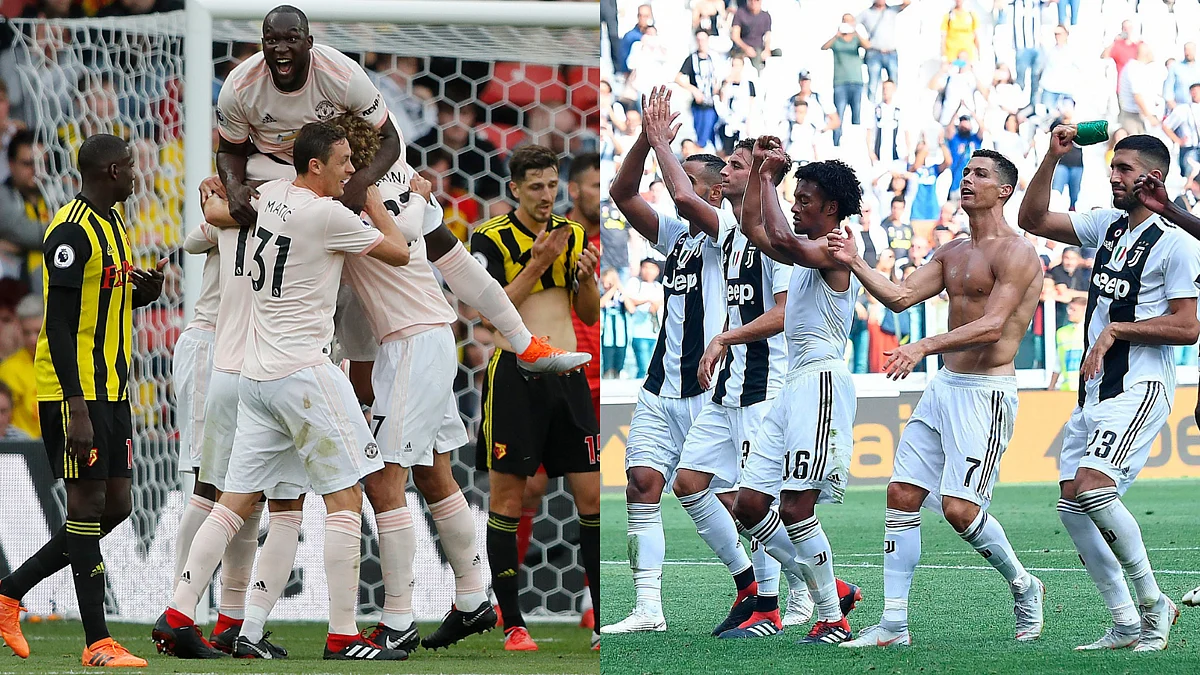 Manchester United (left) and Juventus FC.