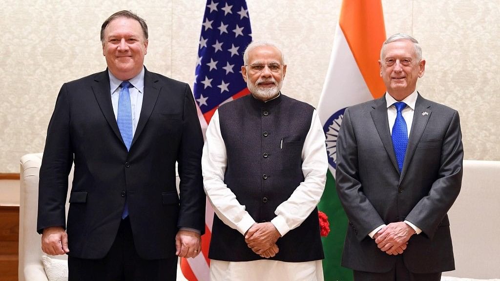 US Secretary of State Mike Pompeo and Defence Secretary James Mattis met Prime Minsiter Narendra Modi in Delhi.&nbsp;