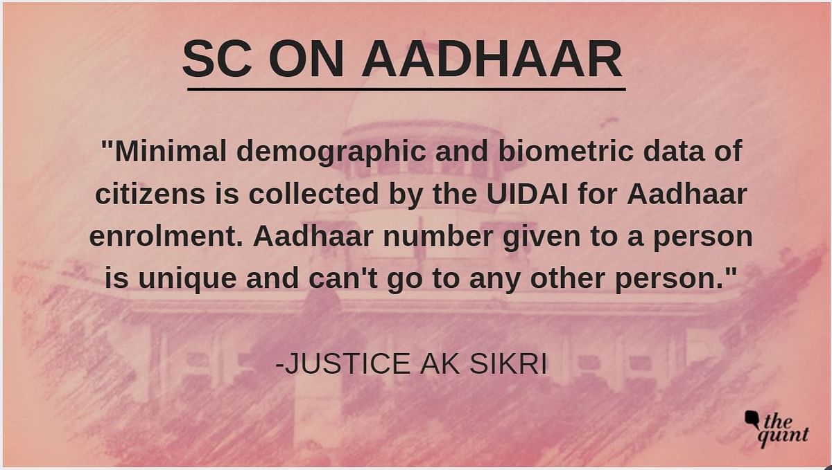 Reading out his judgment on Aadhaar, Justice AK Sikri said being unique is better than being best.