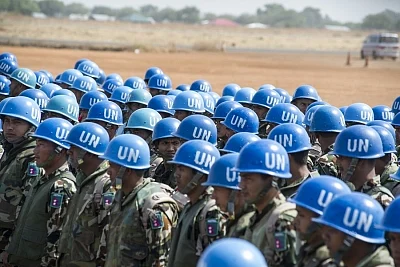 A file photo of Nepalese peacekeepers deployed with the United Nations Mission in South Sudan. (Photo: UN)