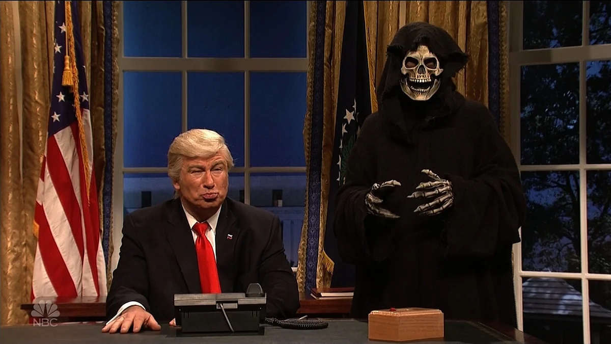 A still from <i>Saturday Night Live</i>.