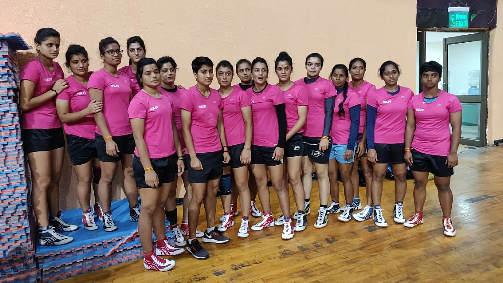 The NKFI women’s squad at the Indira Gandhi Stadium.