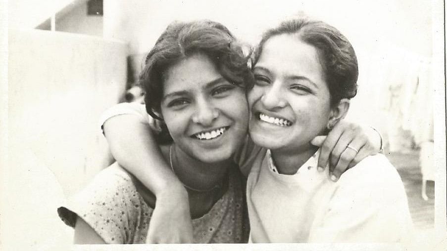 A old photo of Gauri Lankesh and Kavitha Lankesh.&nbsp;