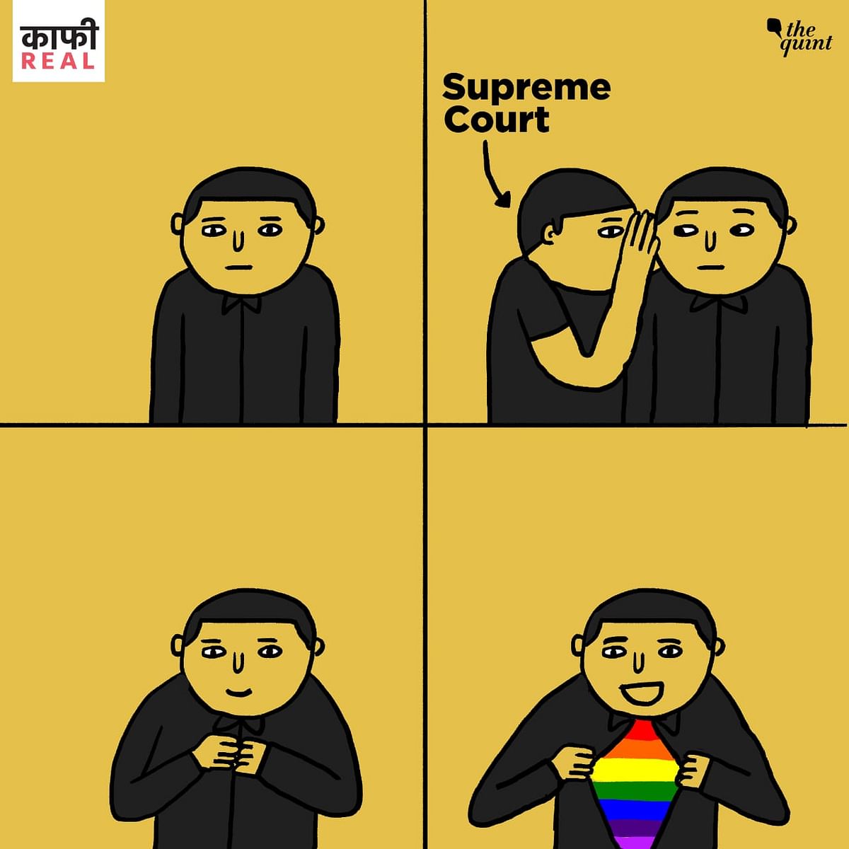 Kaafi Real Cartoon on #Section377: SC partially read down the law which criminalised consensual homosexual sex.