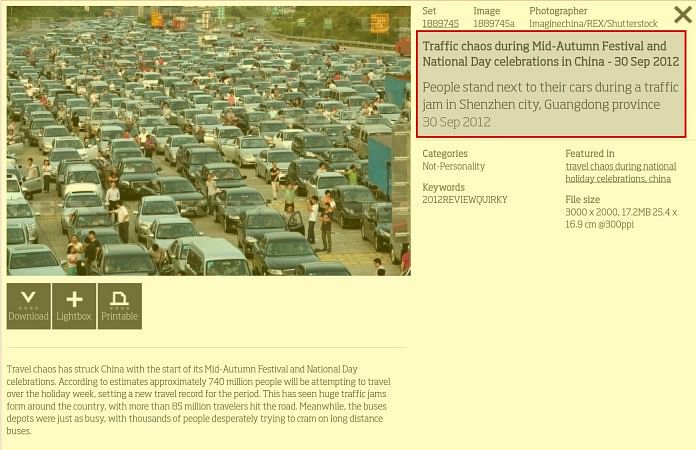 The photo is not from Germany, but from a traffic jam in Shenzhen, China in 2012. 