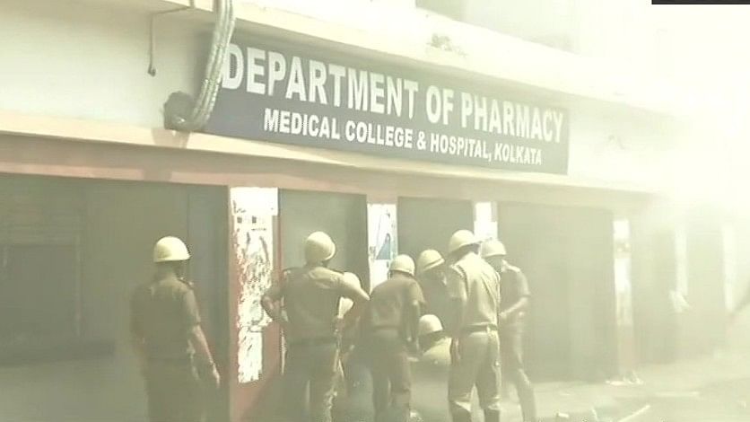 The fire broke out at Calcutta Medical College and Hospital early on Wednesday, 3 October.&nbsp;