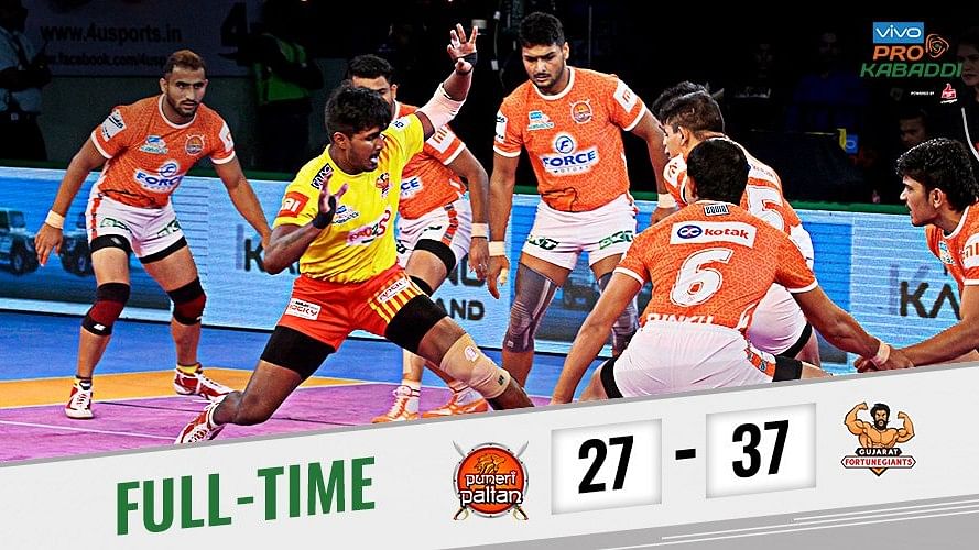 Gujarat Fortune Giants beat Puneri Paltan 37-27 to continue their impressive form in the Pro Kabaddi League Season VI in Patna.