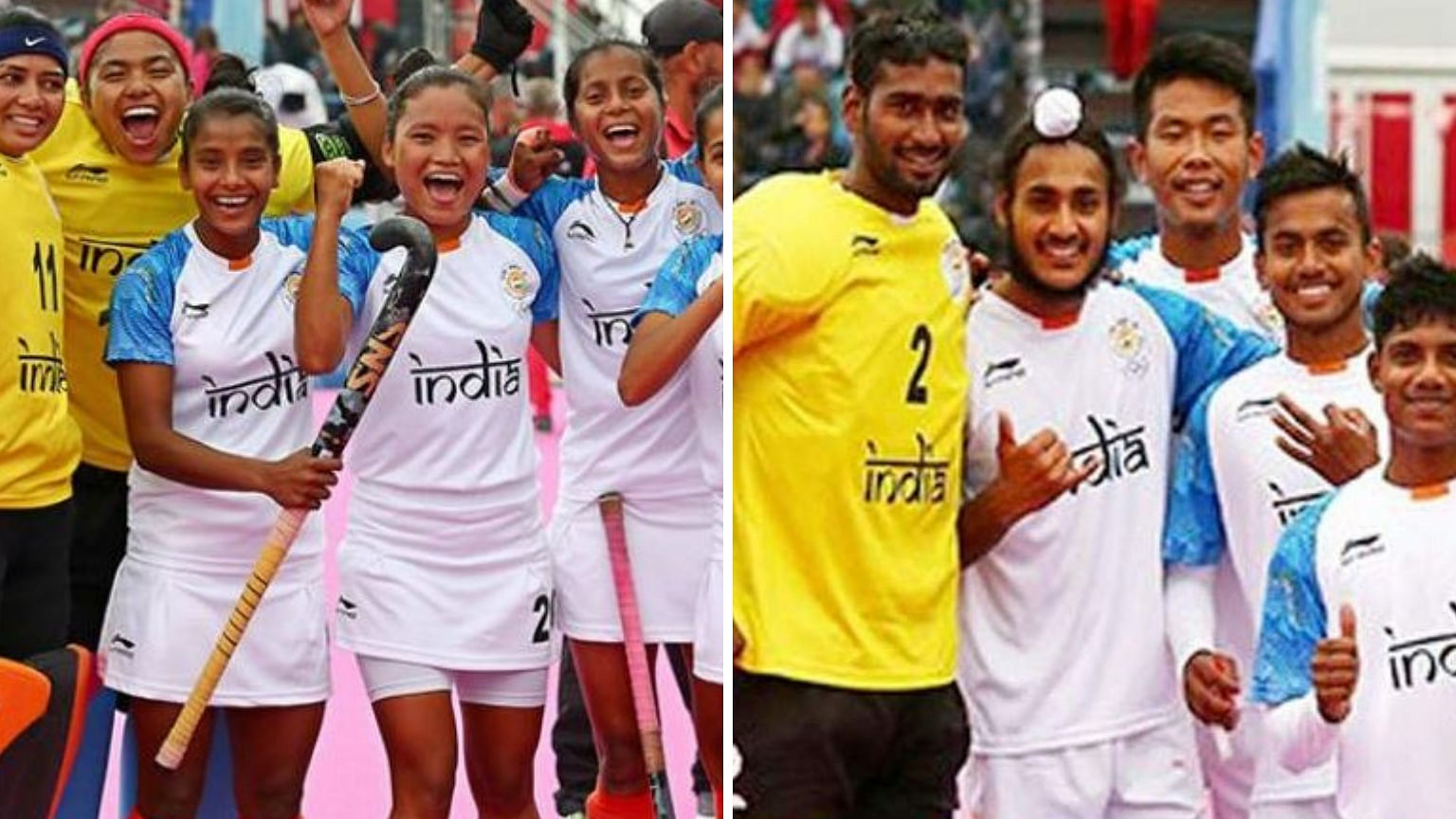 File photos of Indian women’s team and Indian men’s team at the Youth Olympics.