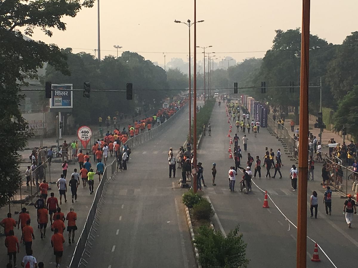 The Airtel Delhi Half Marathon took place on Sunday, 21 October, and saw a turnout of about 35,000 participants.