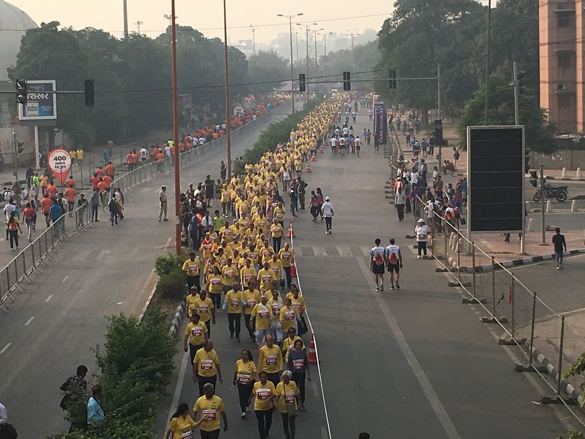 The Airtel Delhi Half Marathon took place on Sunday, 21 October, and saw a turnout of about 35,000 participants.