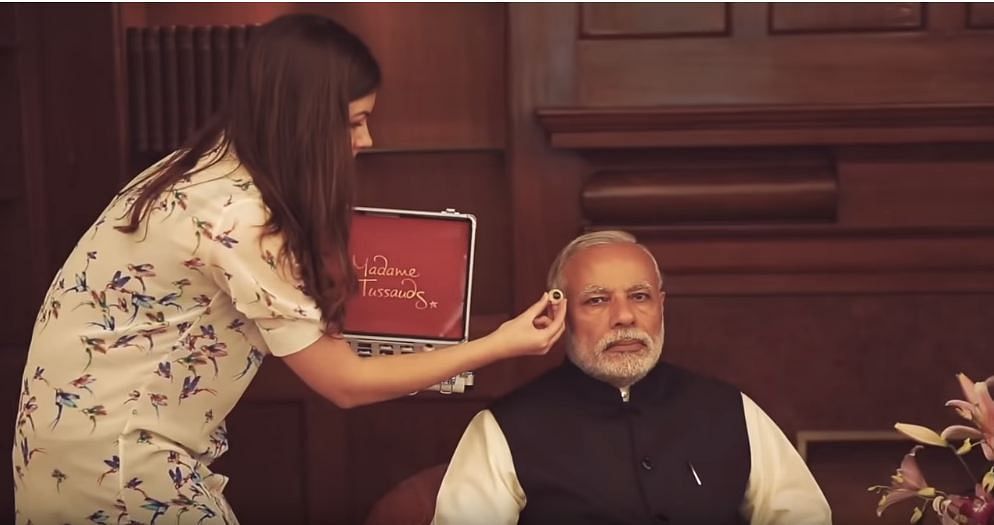 The photo is from 2016 when a team from the Madame Tussauds  had visited Modi’s residence to collect measurements.