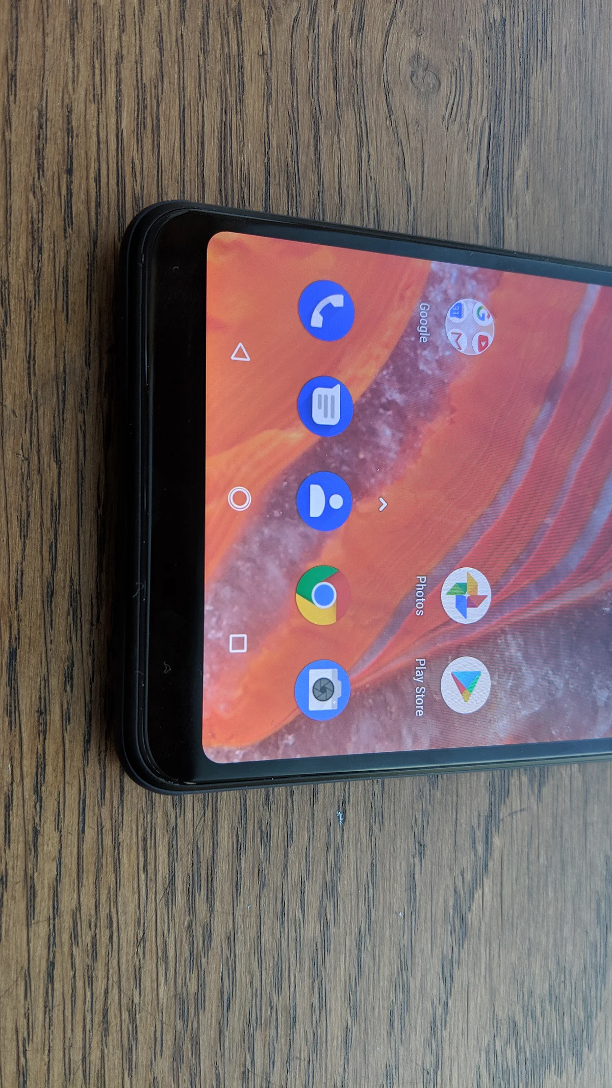 It doesn’t have the notch design on the screen. Phew. 